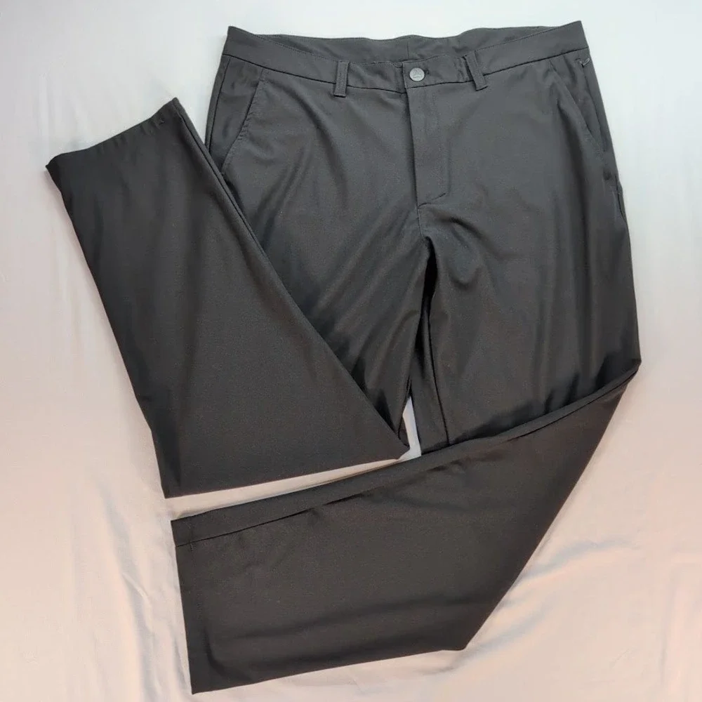 Reebok Mens Performance Pants Black 38x32 Golf Stretch Athletic